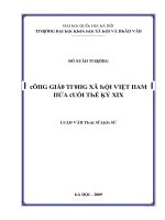 Luận văn thạc sĩ công giáo trong xã hội việt nam nửa cuối thế kỷ xix