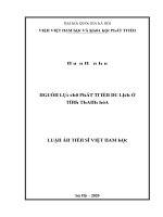 Luận văn thạc sĩ luận văn thạc sĩ nguồn lực cho phát triển du lịch ở tỉnh thanh hóa luan van vnu lvts10