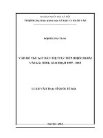 Luận văn thạc sĩ vấn đề thu hút vốn đầu tư trực tiếp nước ngoài vào bắc ninh giai đoạn 1997 2013