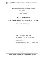 Luận văn thạc sĩ tinh thần đối thoại trong những công trình nghiên cứu văn học của trần đình hượu