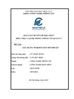 Thực tập hệ thống thông tin quản lý  XÂY DỰNG WEBSITE BÁN ĐỒ PHƯỢT