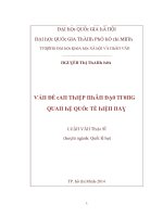 Luận văn thạc sĩ vấn đề can thiệp nhân đạo trong quan hệ quốc tế hiện nay