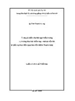 Luận văn thạc sĩ tư duy lý luận của đội ngũ hiệu trưởng các trường tiểu học hiện nay một số vấn đề lý luận và thực tiễn qua thực tế ở tỉnh thanh hóa