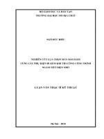 Nghiên cứu lựa chọn máy đào hầm cùng các phụ kiện đi kèm khi thi công công trình ngầm tiết diện nhỏ