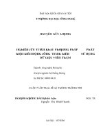 Luận văn nghiên cứu triển khai phương pháp phát hiện biến động công trình biển sử dụng dữ liệu viễn thám