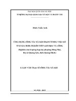 Ứng dụng công tác xã hội nhóm trong việc hỗ trợ gia đình nghèo tiếp cận dịch vụ công nghiên cứu trường hợp tại phường đông mai thị xã quảng yên tỉnh quảng ninh vnu