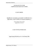 Luận văn thạc sĩ nghiên cứu tác dụng hạ glucose và lipid của dịch chiết vỏ quả măng cụt garcinia mangostana l vnu lvts09
