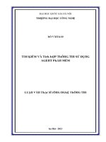 Luận văn tìm hiểu và tích hợp thông tin sử dụng agent phần mềm