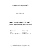 (Luận văn) quản lý nguồn nhân lực tại công ty xi măng vicem tam điệp, tỉnh ninh bình