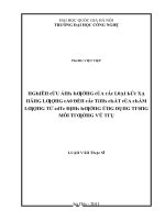 Luận văn nghiên cứu ảnh hưởng của các loại bức xạ năng lượng cao đến các tính chất của chấm lượng tử cdte định hướng ứng dụng trong môi trường vũ trụ