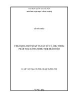 Luận văn ứng dụng một số kỹ thuật xử lý ảnh trong phân tích chứng minh thư nhân dân