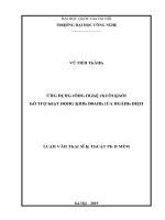 Luận văn ứng dụng công nghệ chuỗi khối hỗ trợ hoạt động kinh doanh của ngành điện