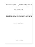 (Luận văn) quản trị rủi ro tín dụng đối với doanh nghiệp vừa và nhỏ tại ngân hàng thương mại cổ phần quân đội   chi nhánh đắk lắk