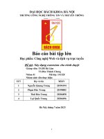 Báo cáo bài tập lớn học phần công nghệ web và dịch vụ trực tuyến đề tài xây dựng extension cho trình duyệt