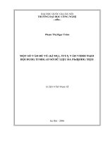 Luận văn một số vấn đề về chỉ mục truy vấn video theo nội dung trong cơ sở dữ liệu đa phương tiện