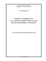Luận văn nghiên cứu phương pháp trích chọn đặc trưng trong bài toán khai phá quan điểm và ứng dụng
