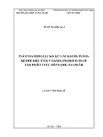 Luận văn phân tích động lực học kết cấu khung phẳng kể đến hiệu ứng p bằng phương pháp tích phân trực tiếp dạng sai phân