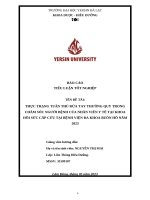 Thực trạng tuân thủ rửa tay thường quy trong chăm sóc người bệnh