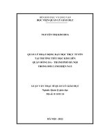 Quản lý giáo dục quản lý hoạt động dạy học trực tuyến tại trường tiểu học kim liên, quận đống đa, thành phố hà nội trong bối cảnh hiện nay (klv02839)
