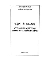 Tập bài giảng kỹ năng tranh tụng trong vụ án hành chính