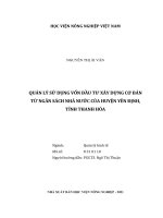 Khóa luận tốt nghiệp quản lý sử dụng vốn đầu tư xây dựng cơ bản từ ngân sách nhà nước của huyện của huyện yên định, tỉnh thanh hóa