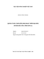Khóa luận tốt nghiệp quản lý rác thải rắn sinh hoạt trên địa bàn huyện bắc yên, tỉnh sơn la
