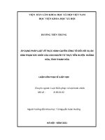 (Luận văn) áp dụng pháp luật về thực hành quyền công tố đối với vụ án xâm phạm sức khỏe của con người từ thực tiễn huyện hoằng hóa, tỉnh thanh hóa