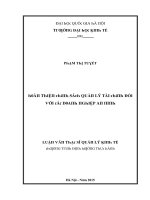 Luận văn hoàn thiện chính sách quản lý tài chính đối với các doanh nghiệp an ninh