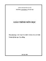 Giáo Trình Cấu Tạo Và Chức Năng Của Cơ Thể - Cao Đẳng Y Tế Hà Nội.pdf