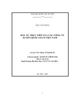 Luận văn đầu tư trực tiếp của các công ty xuyên quốc gia ở việt nam