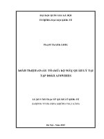 Luận văn hoàn thiện cơ cấu tổ chức bộ máy quản lý tại tập đoàn arowines