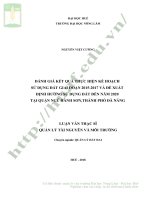 (Luận văn) đánh giá kết quả thực hiện kế hoạch sử dụng đất giai đoạn 2015   2017 và đề xuất định hướng sử dụng đất đến năm 2020 của quận ngũ hành sơn, thành phố đà nẵng