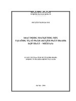 Luận văn hoạt động marketing mix tại công ty cổ phần chuyển phát nhanh hợp nhất miền bắc
