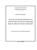 Luận văn phân tích tài chính so sánh công ty cổ phần fpt công ty cổ phần tập đoàn công nghệ cmc công ty cổ phần tập đoàn hipt