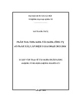 Luận văn phân tích tích tình hình tài chính công ty cổ phần xây lắp điện 1 giai đoạn 2013 2016