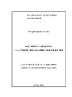 Luận văn hoạt động marketing của trường đại học công nghiệp hà nội