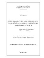 Luận văn năng lực cạnh tranh một số mặt hàng nông sản xuất khẩu chủ yếu của việt nam trong bối cảnh hội nhập kinh tế quốc tế
