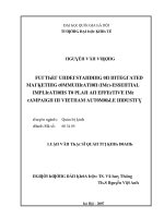Further understanding on integrated marketing communication imc essential implications to plan an effective imc campaign in vietnam automobile industry
