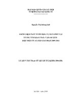 Luận văn chiến lược phát triển dịch vụ datapost tại trung tâm khai thác vận chuyển bưu điện tp hà nội giai đoạn 2009 2014