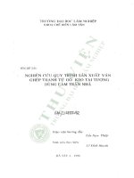 Nghiên cứu quy trình sản xuất ván ghép thanh từ gỗ keo tai tượng dùng làm trần nhà