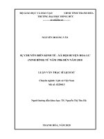 Sự chuyển biến kinh tế   xã hội huyện hoa lư (ninh bình) từ năm 1986 đến năm 2018