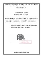 (Luận văn) nghệ thuật xây dựng nhân vật trong truyện ngắn của nguyễn minh châu