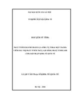 Luận văn phát triển nguồn nhân lực công ty tnhh một thành viên đầu tư phát triển thủy lợi sông nhuệ trong bối cảnh hội nhập kinh tế quốc tế