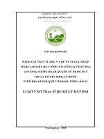 Luận văn đánh giá thực trạng và đề xuất giải pháp nâng cao hiệu quả công tác đăng ký đât đai cấp giấy chứng nhận quyền sử dụng đất cho các hộ gia đình cá nhân trên địa bàn huyện văn bàn tỉnh lào c