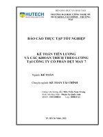 Ế toán tiền lương và các khoản trích theo lương tại công ty cổ phần dệt may 7