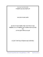 Luận văn quản lý hoạt động tư vấn tâm lý học đường ở các trường phổ thông dân tộc nội trú cấp huyện tỉnh bắc kạn