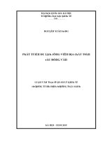 Luận văn phát triển du lịch công viên địa chất toàn cầu đồng văn
