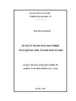 Luận văn quản lý ngân sách nhà nước ở huyện sóc sơn thành phố hà nội
