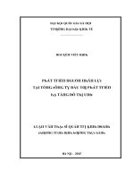 Luận văn phát triển nguồn nhân lực tại tổng công ty đầu tư phát triển hạ tầng đô thị udic