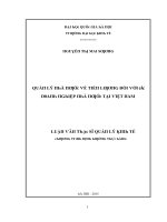 Luận văn quản lý nhà nước về tiền lương đối với các doanh nghiệp nhà nước tại việt nam